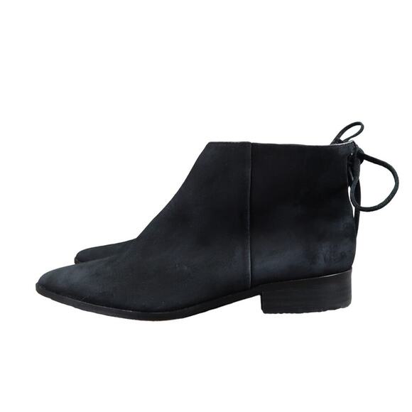 Splendid Shoes Womens 6 Bootie Niva Black Suede Leather Pointed Toe Ankle Boots - Picture 4 of 16